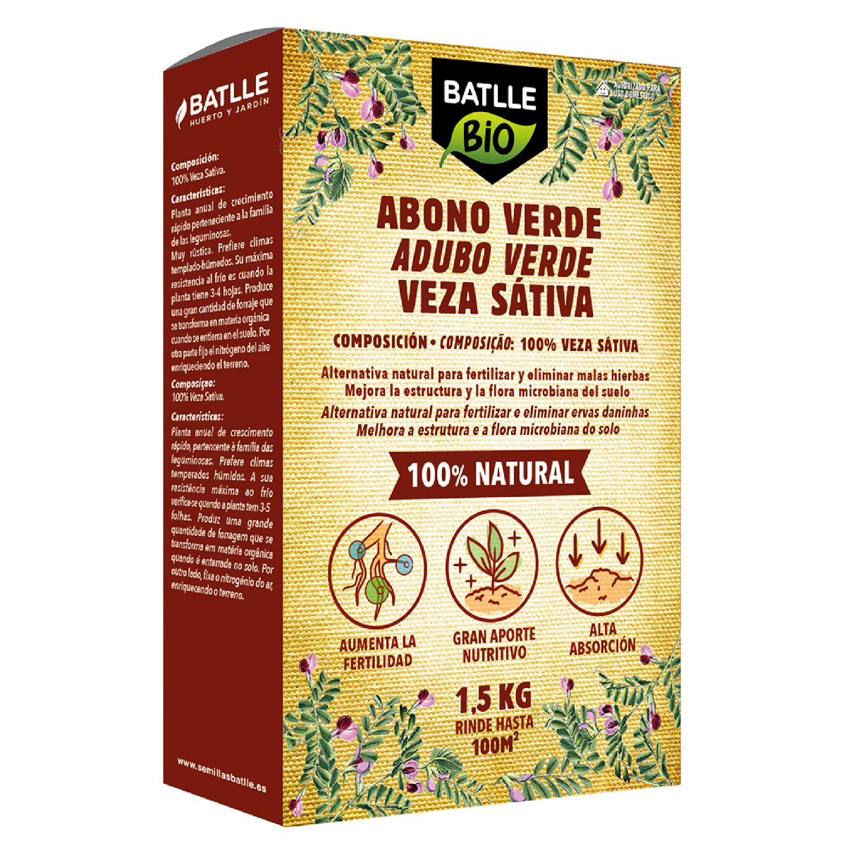 Grön gödsel Veza sativa 1,5 kg Batlle Bio