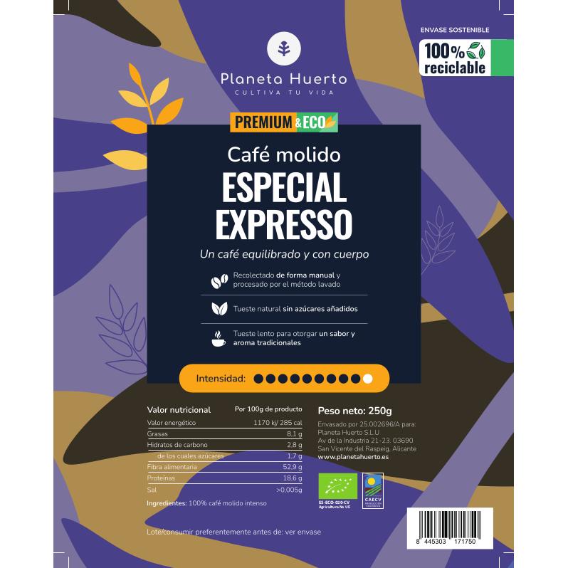 Café moulu Eco special Expresso Planeta Huerto 250 g