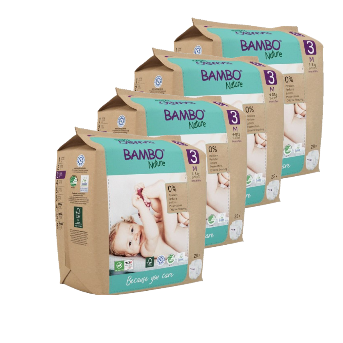 Bambo Nature nappy economy pack T3 (4-8 kg) 112 units