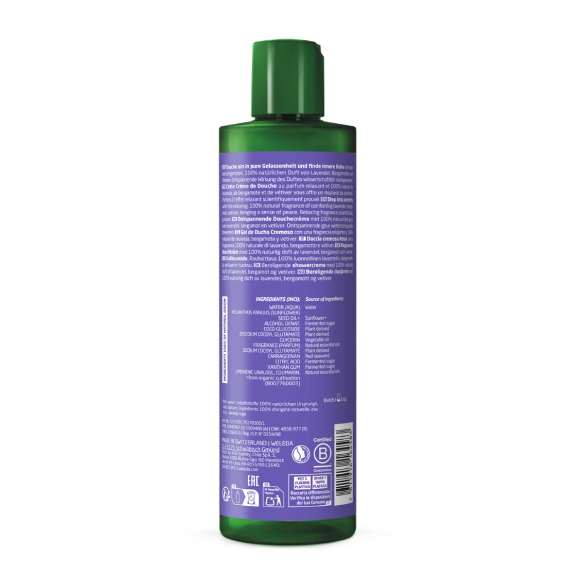 Gel doccia cremoso Relax Lavanda Weleda 400 ml