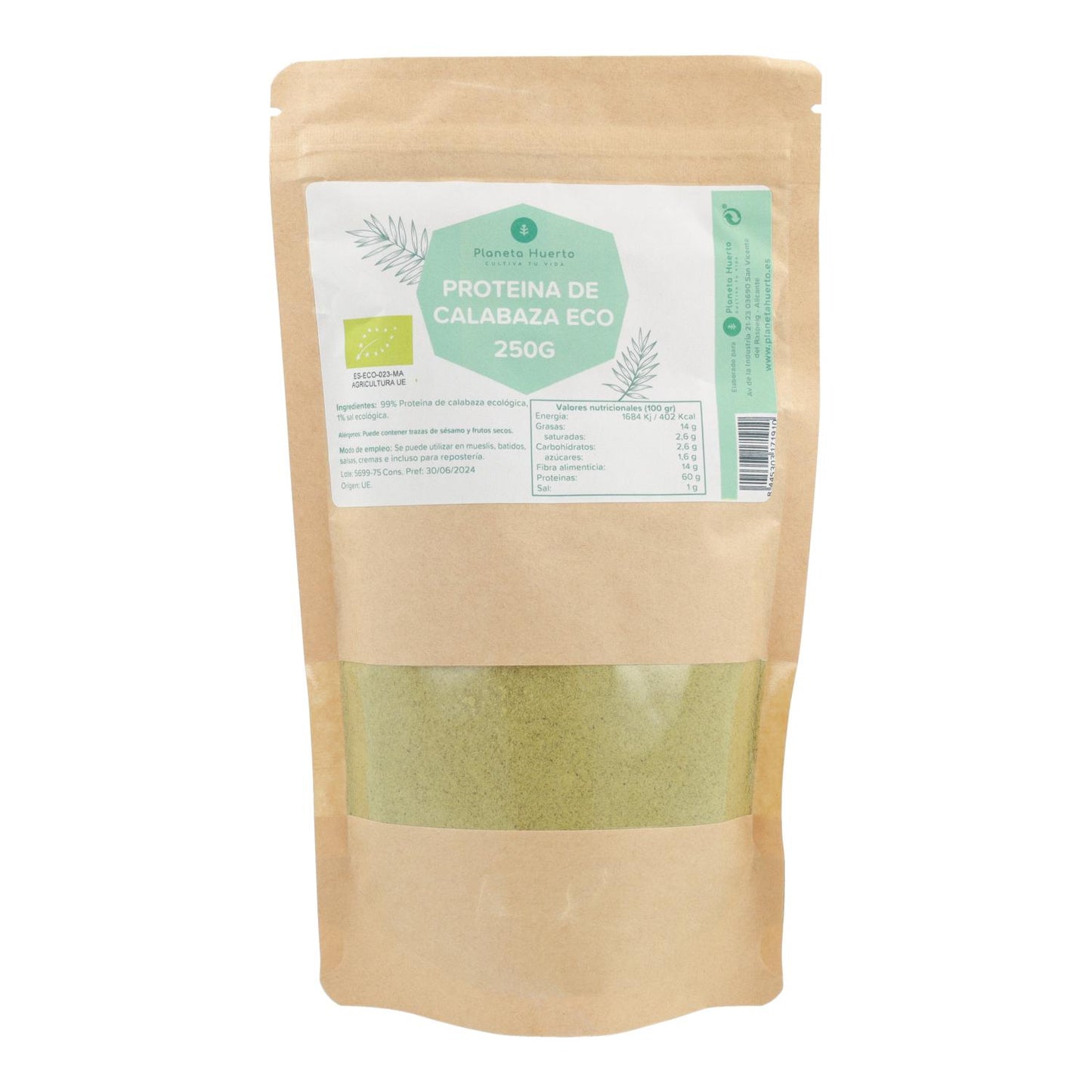 Proteine di zucca Planeta Huerto 250 g