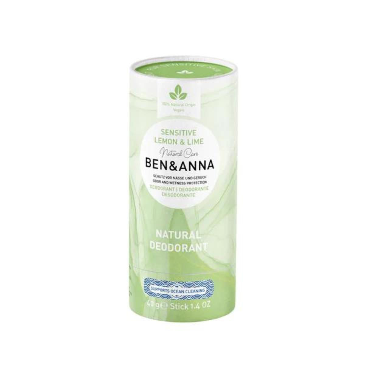 Déodorant Sensitive Citron vert et citron Ben&Anna 40 g
