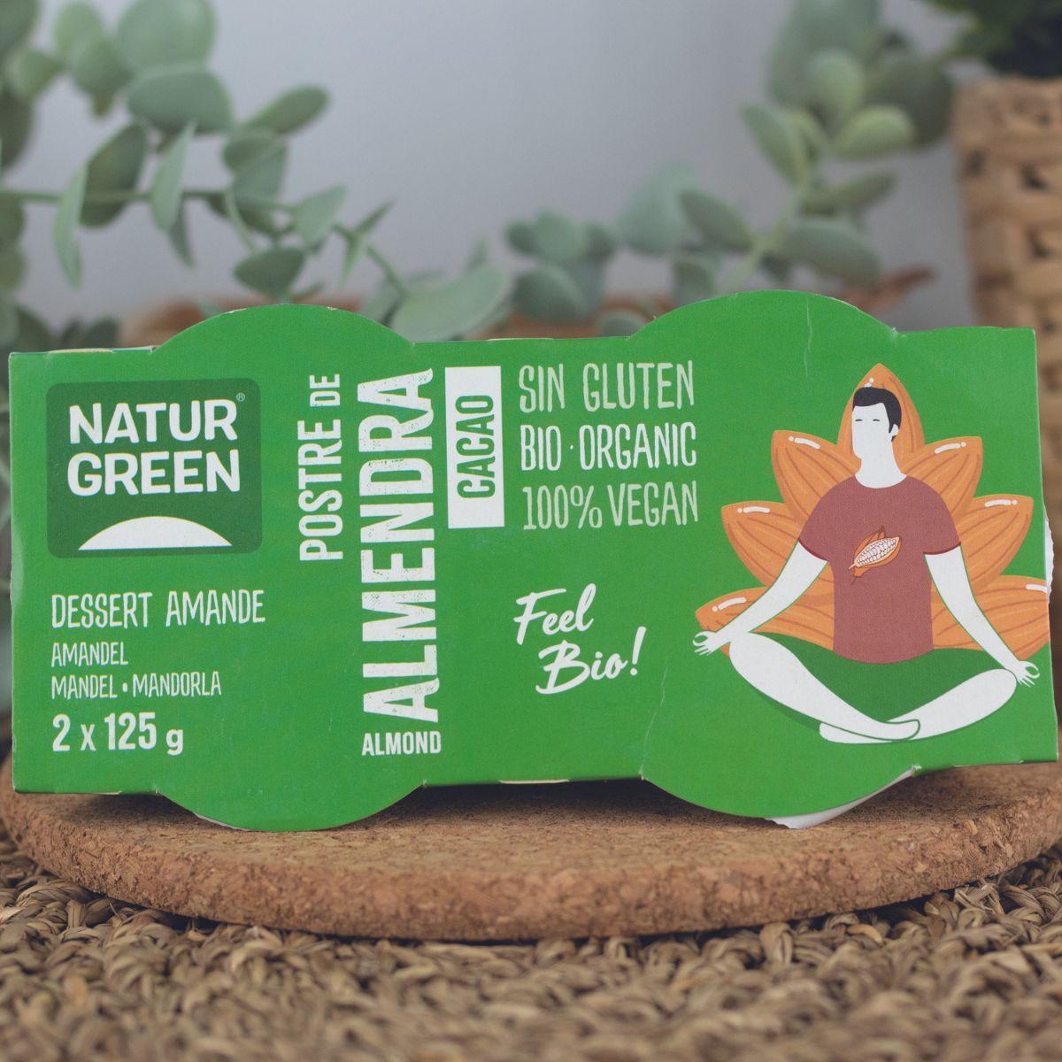 Deser migdałowo-kakaowy NaturGreen, 2 x 125 g