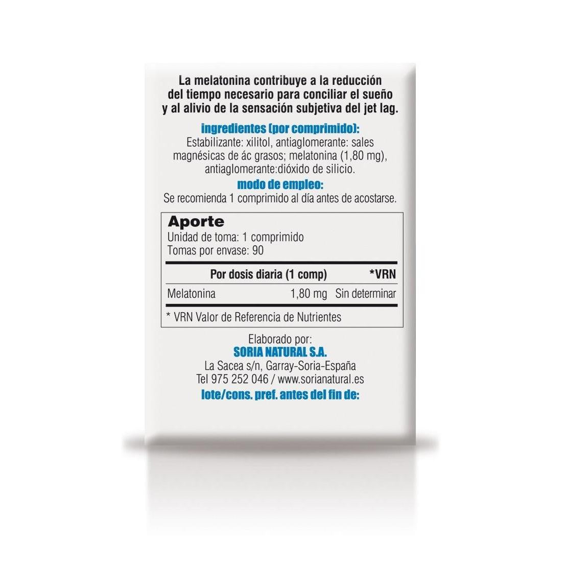 Melatonin Travel Vit&MIn 31 Soria natural 90 comp