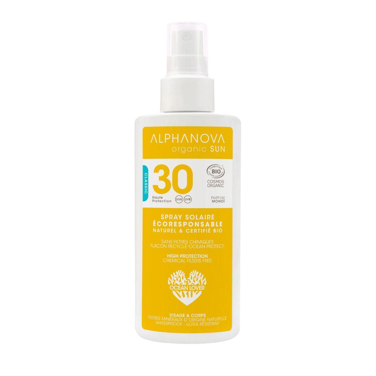 Solskyddsspray SPF30 Alphanova 125 g. Bio