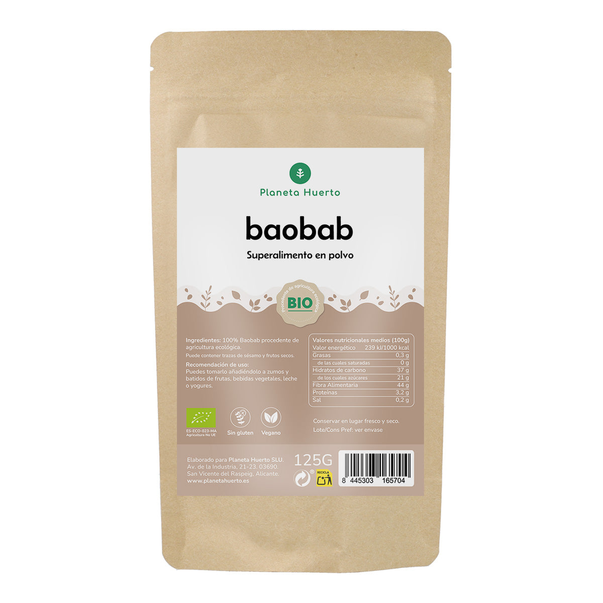 Proszek z baobabu Eco Planeta Huerto 125 g
