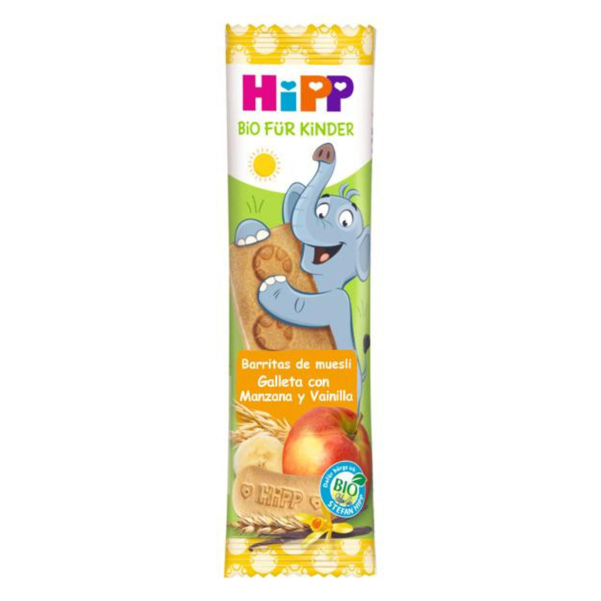 Barre muesli biscuit pomme et vanille BIO HiPP 3 unités x 20 g