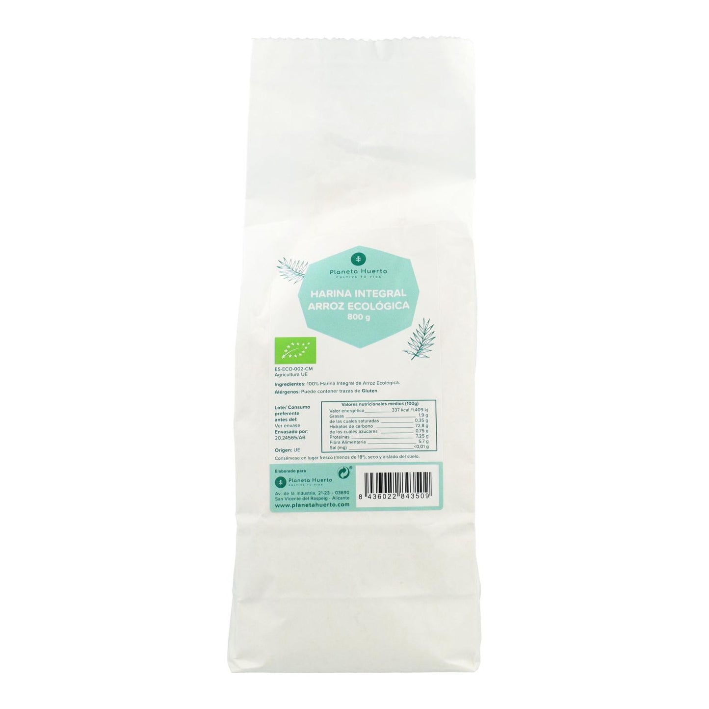Farine de riz complète Eco Planeta Huerto 800 g