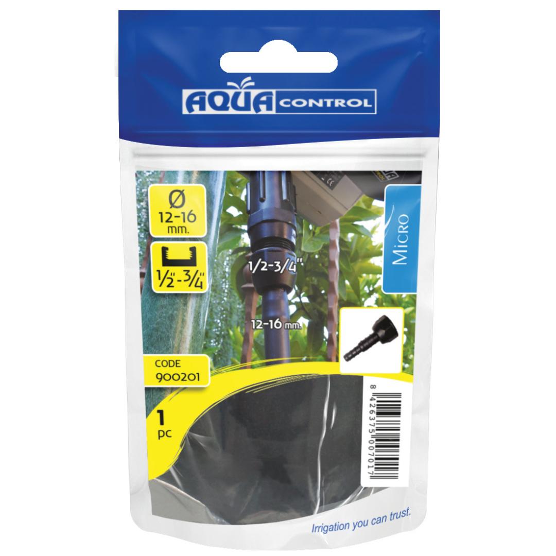 Anpassare med honinggänga Aqua Control 3/4" x 16 mm