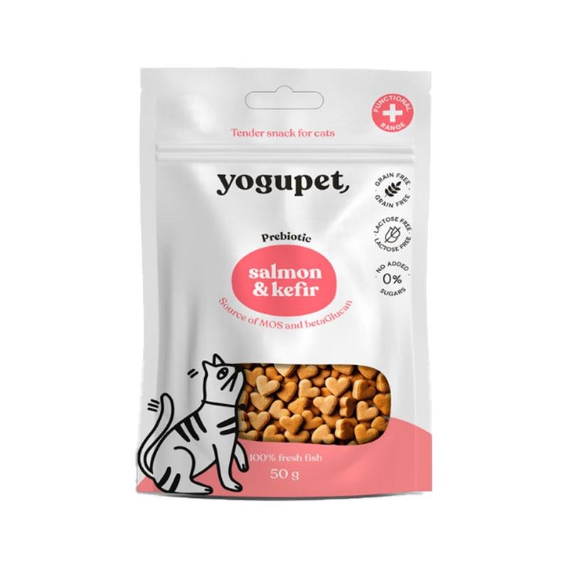 Yogupet Halbfeuchter Snack mit Lachs und Kefir für Katzen 50 g
