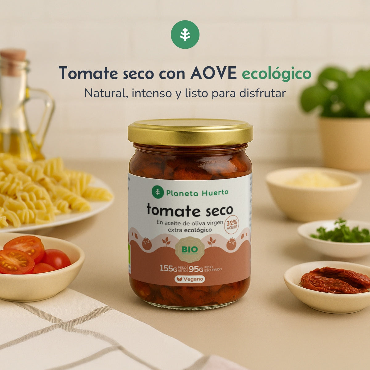 Getrocknete Tomaten in nativem Olivenöl extra ECO Planeta Huerto 155 g