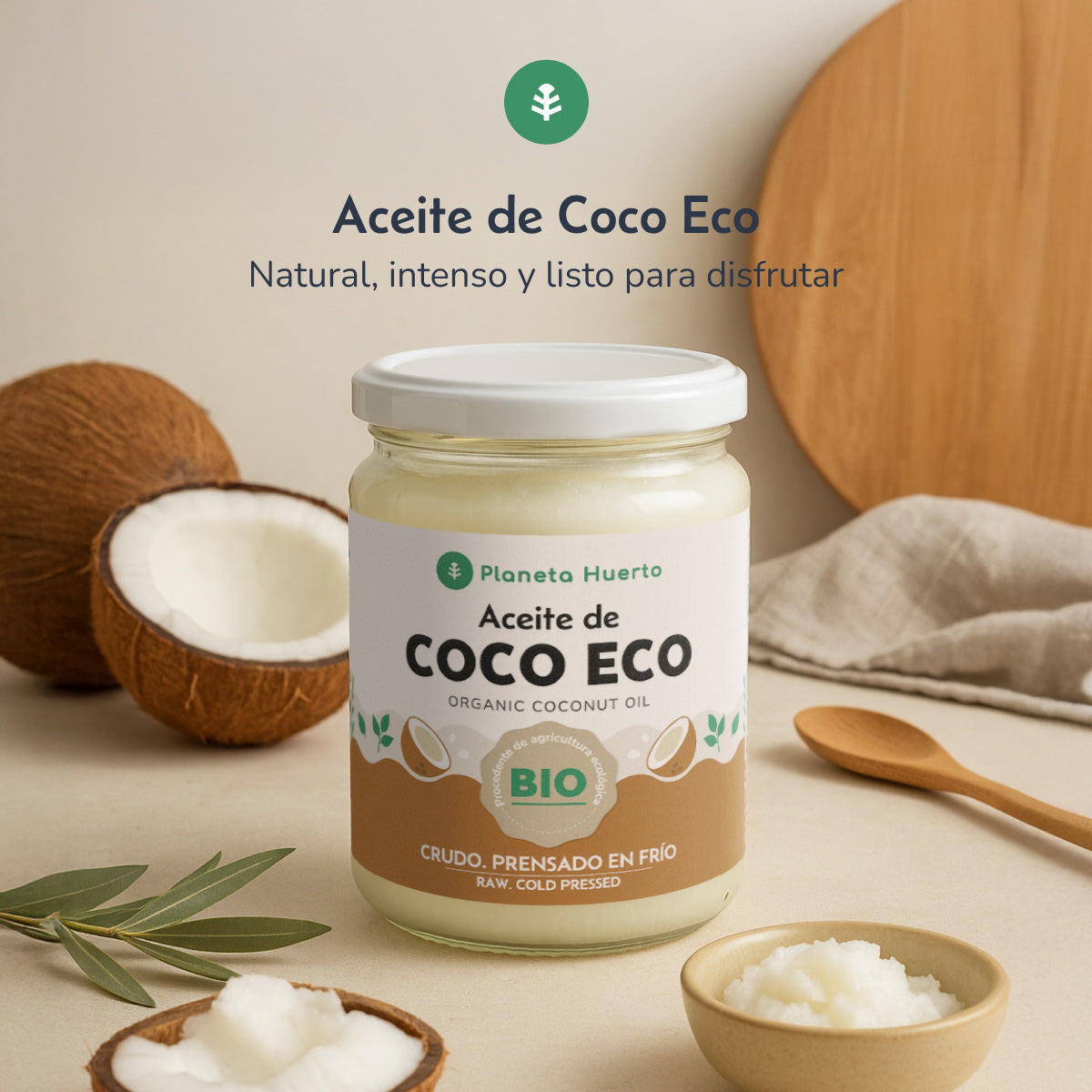 Pack 2x Aceite de coco virgen ECO Planeta Huerto 500 ml