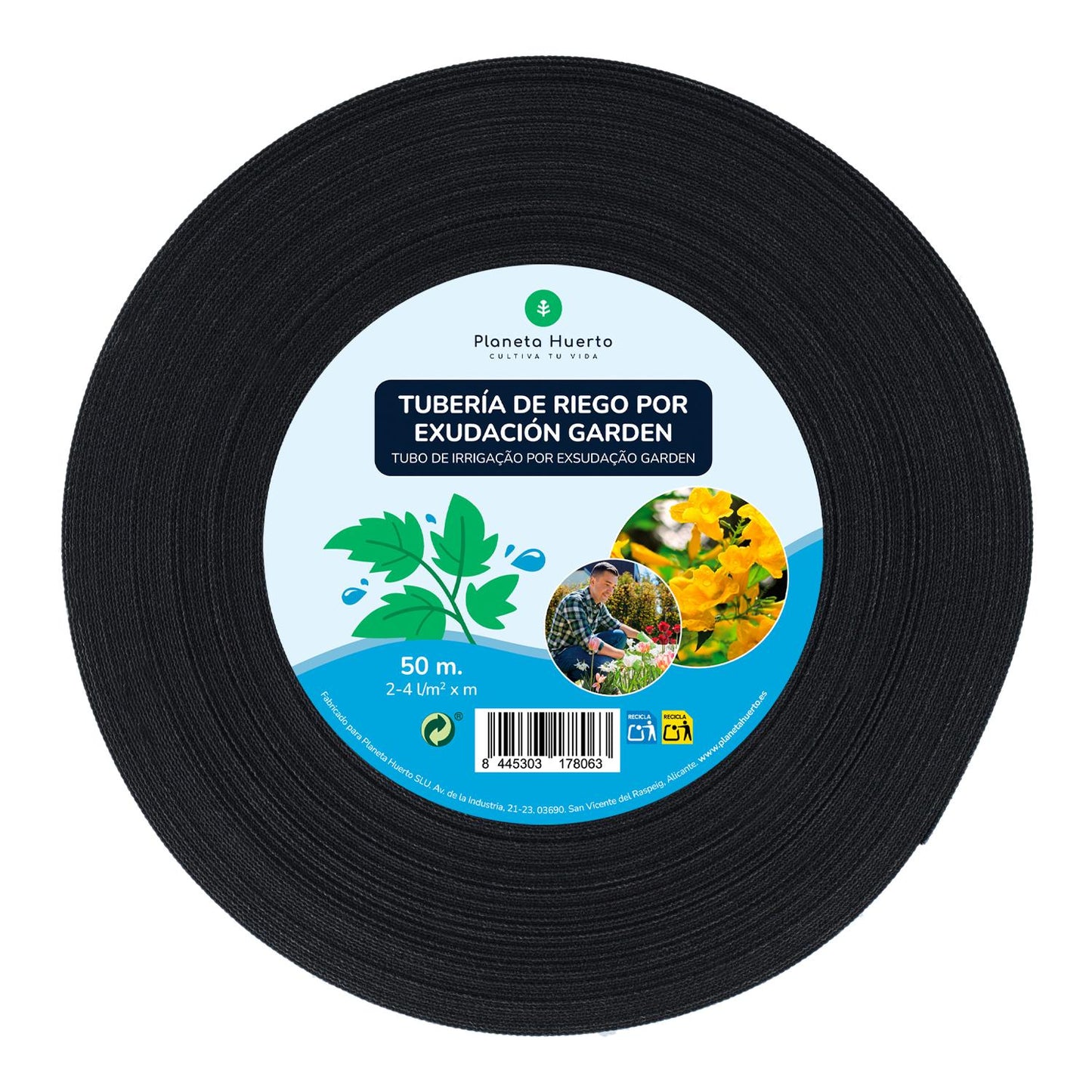 Rouleau d'exsudation de Garden Planeta Huerto 50 m