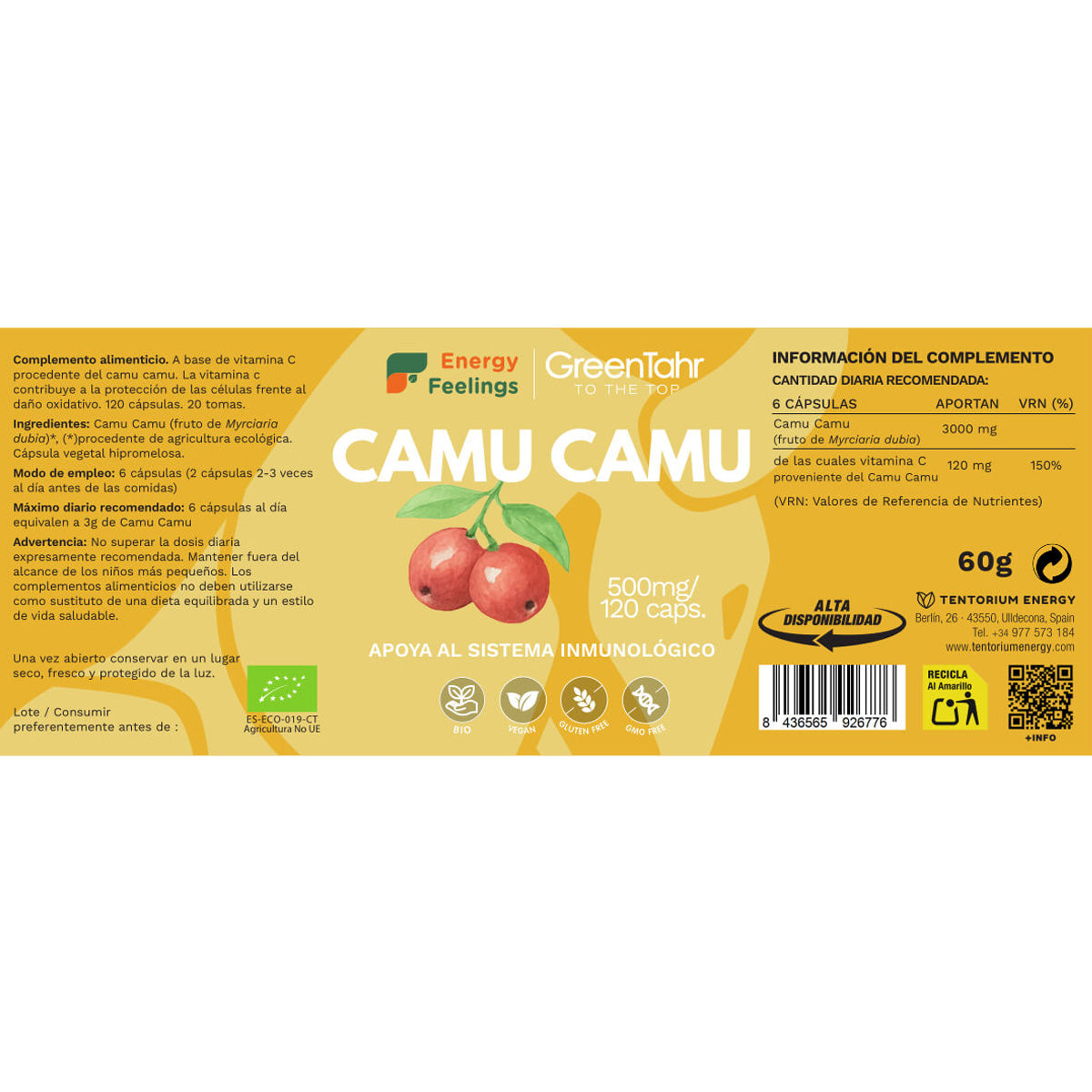 Camu Camu ECO Energy Feelings 120 kapsułek