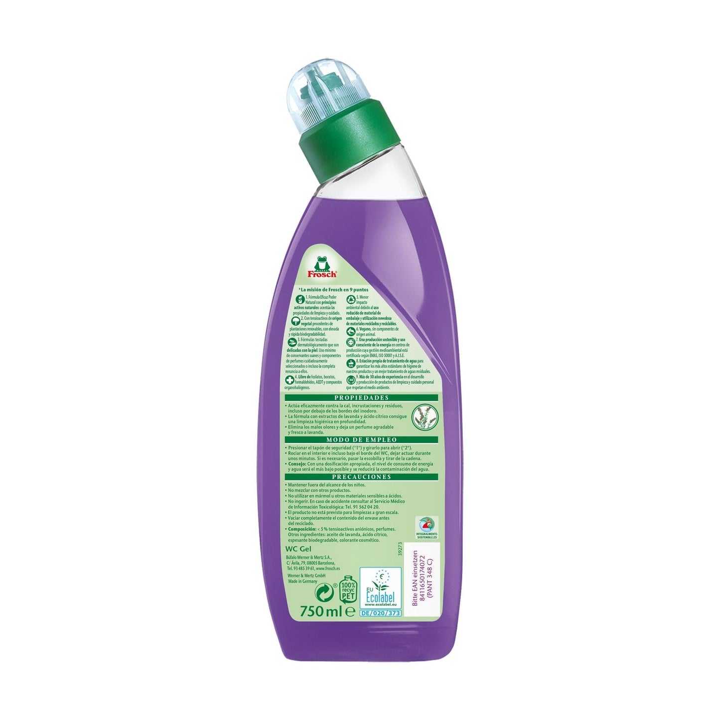WC-Reinigungsgel Lavendel Eco Frosch 750 ml