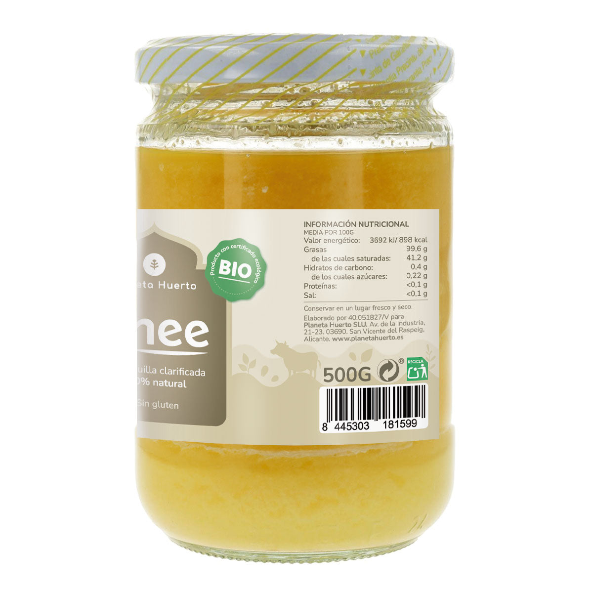 Ghee geklaarde boter ECO Planeta Huerto 500 gr