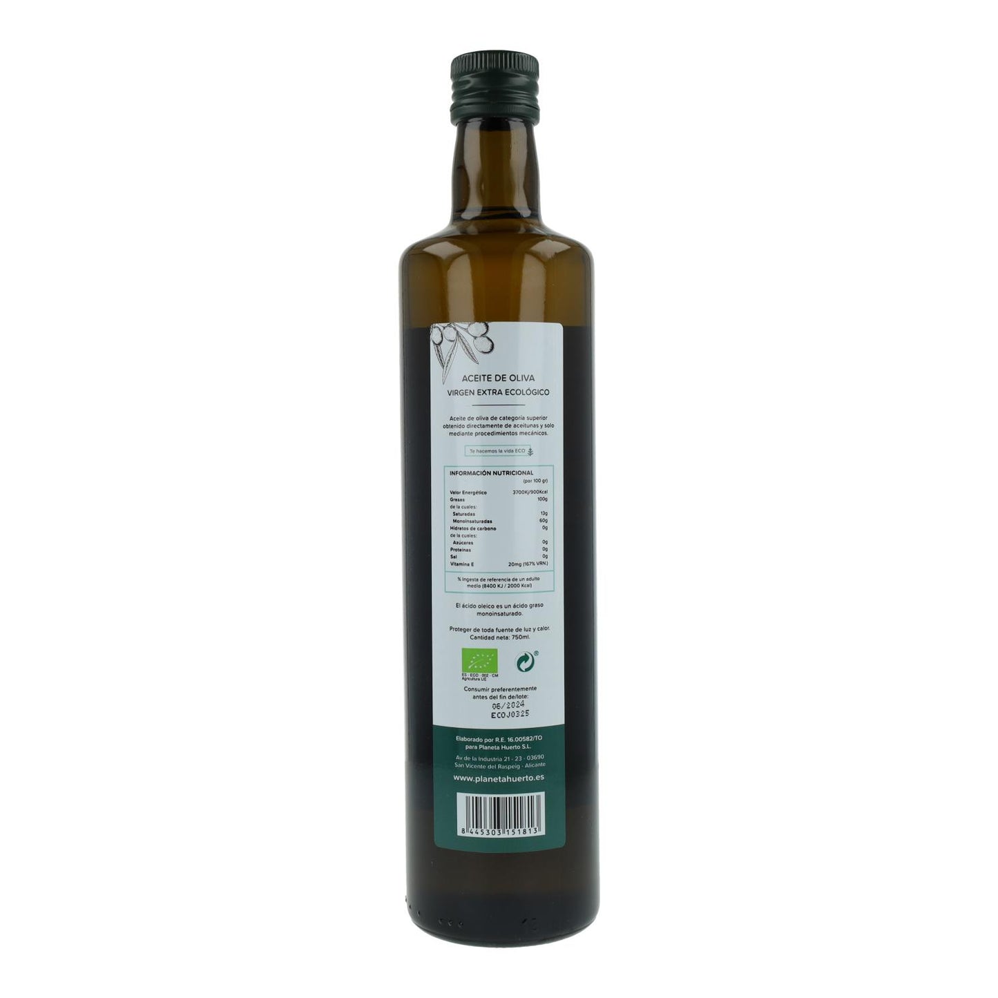 Olio extravergine di oliva ECO Planeta Huerto 750 ml
