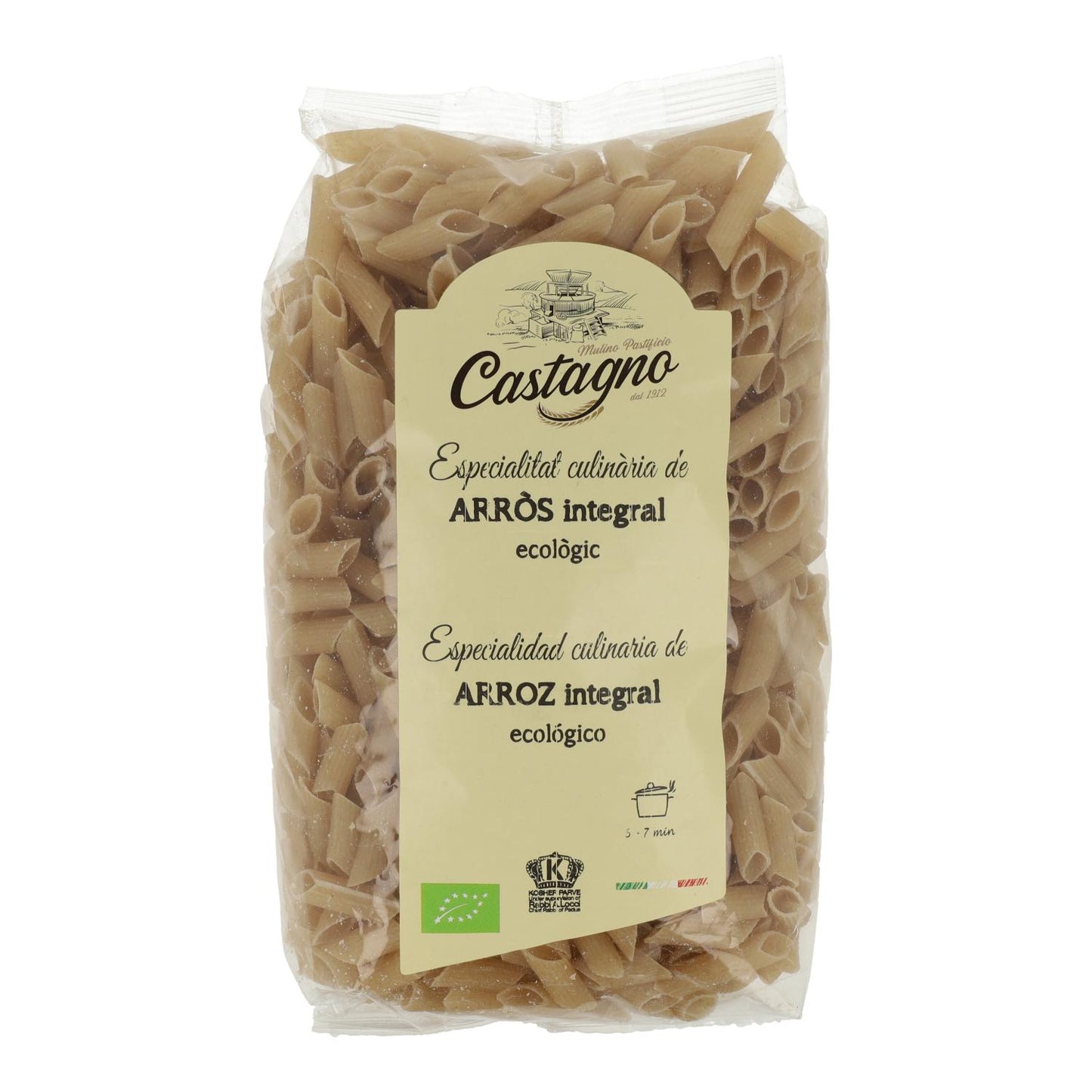 Vollkorn-Reis-Makkaroni ECO Castagno 500 g