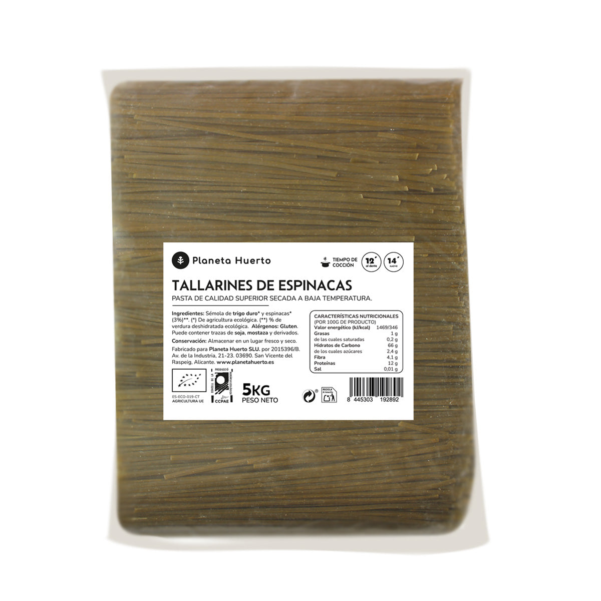 Spinat-Tagliatelle ECO Planeta Huerto 5 kg
