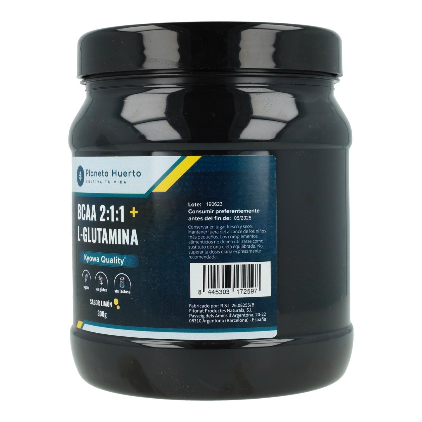 BCAA 2:1:1 + L-Glutamine Goût citron Planeta Huerto 300 g