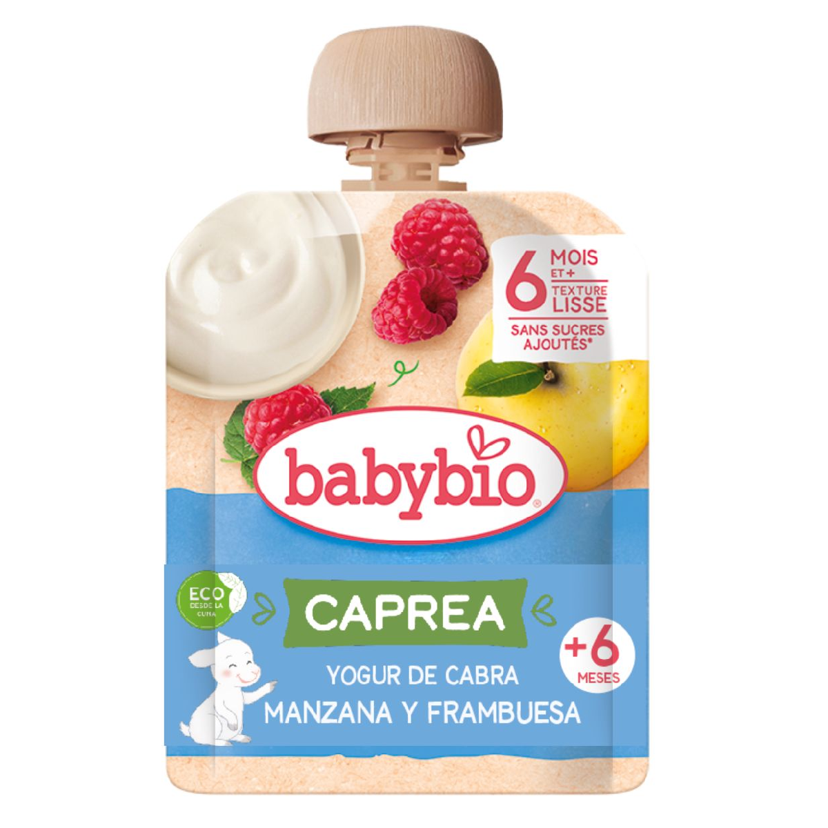 Goat's Milk Yoghurt Pouch, Apple and Raspberry (from 6 months) babybio 85g