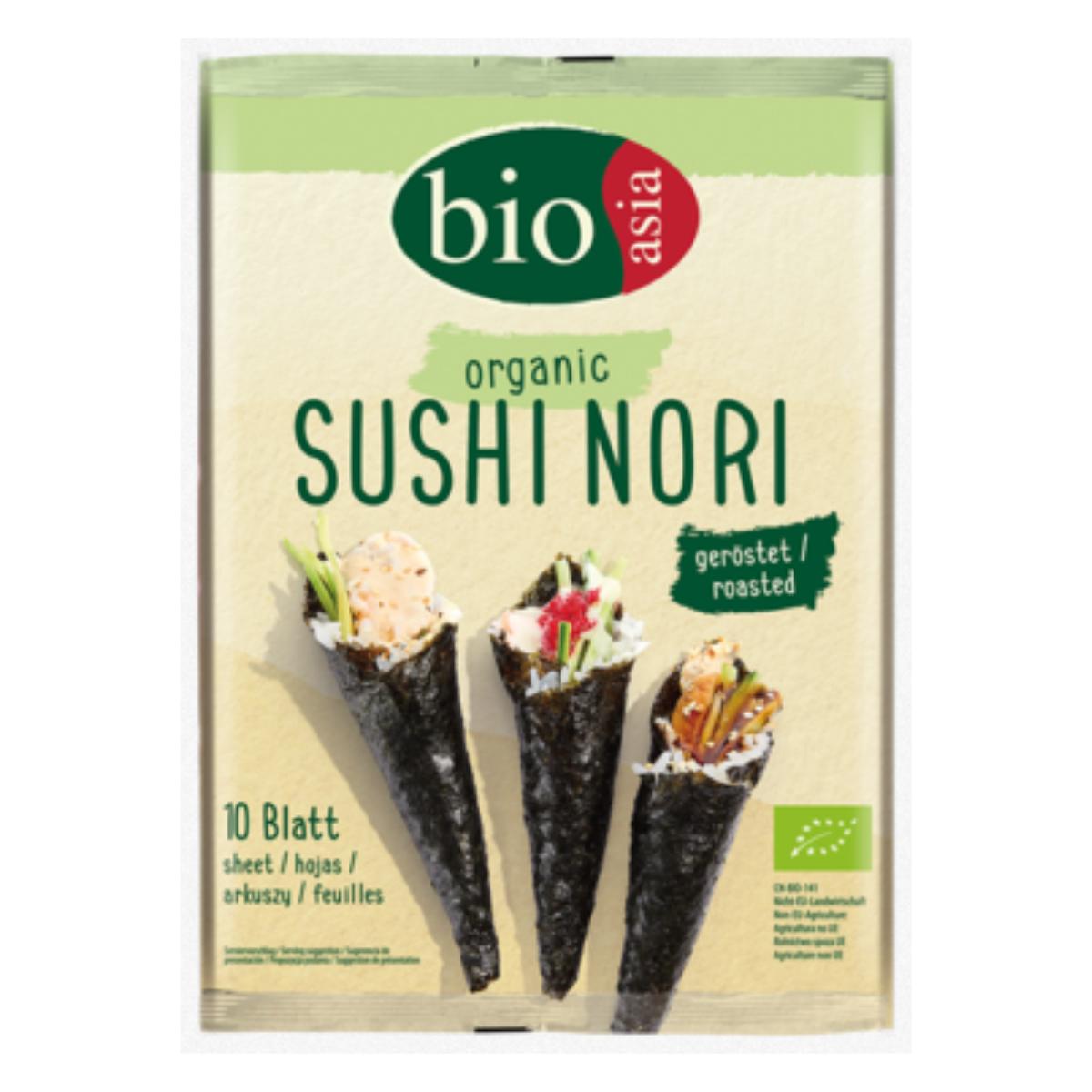 Algas Nori orgánicas, secas y tostadas Bioasia 25g