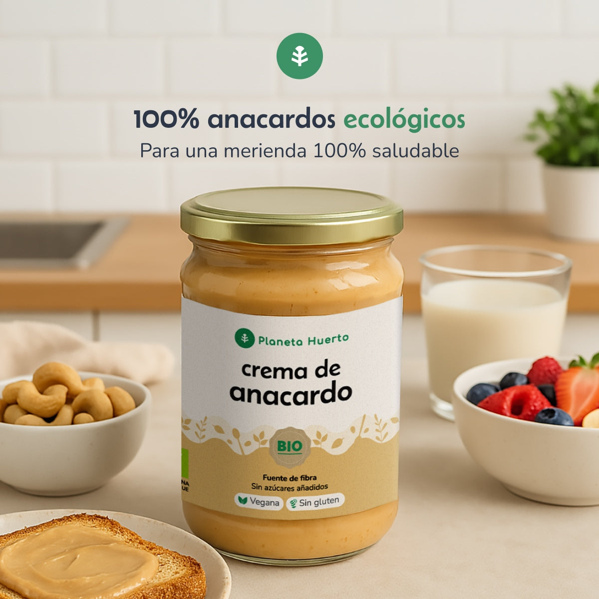 Crème de noix de cajou ECO Planeta Huerto 350 g