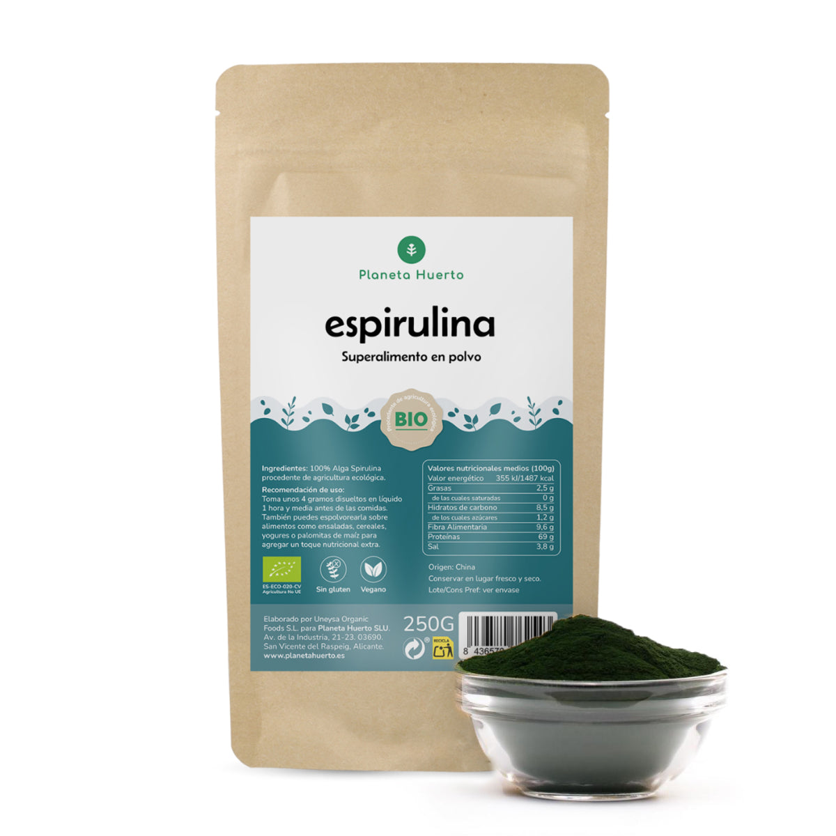 Spirulina in polvere ECO Planeta Huerto 200 g