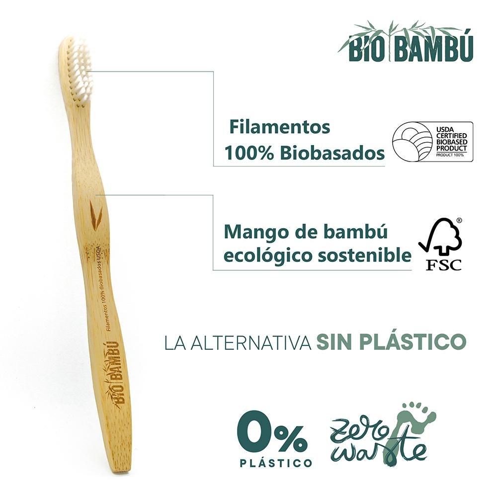 Brosse à dents en bambou pour enfants Bio Bambú