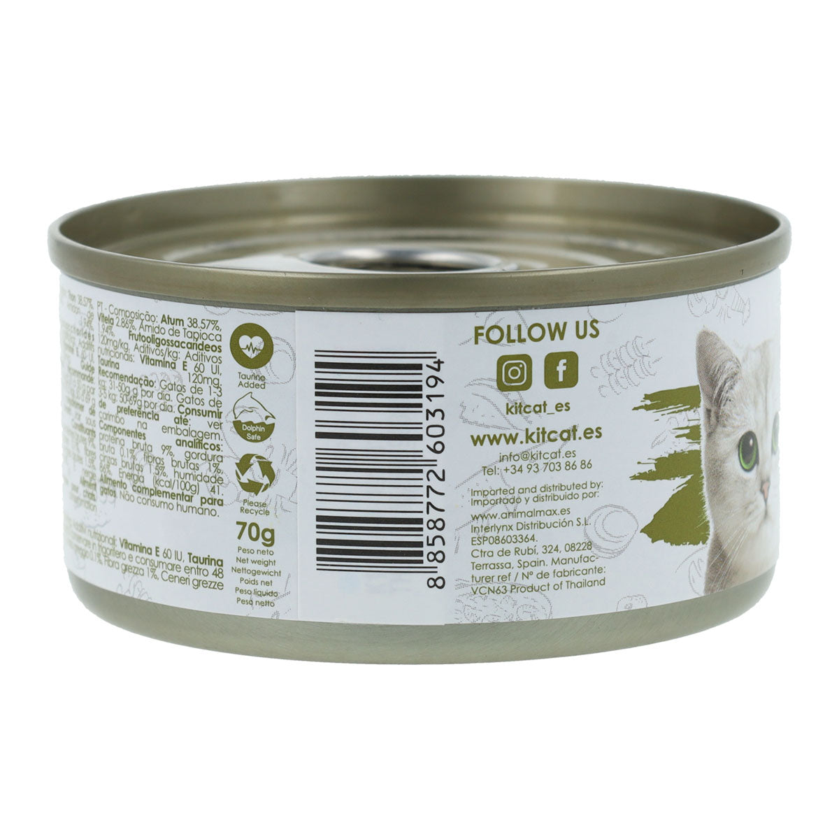 Kit Cat Gravy-burk – Tonfisk & Kalv 70 g Våtfoder för katter i sås