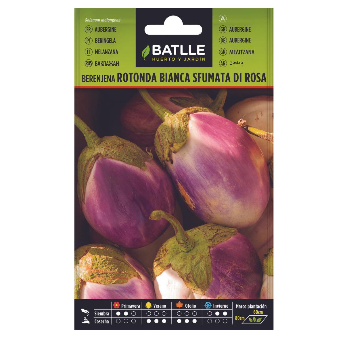 Semi di melanzana Rotonda Bianca Sfumata di Rosa Batlle