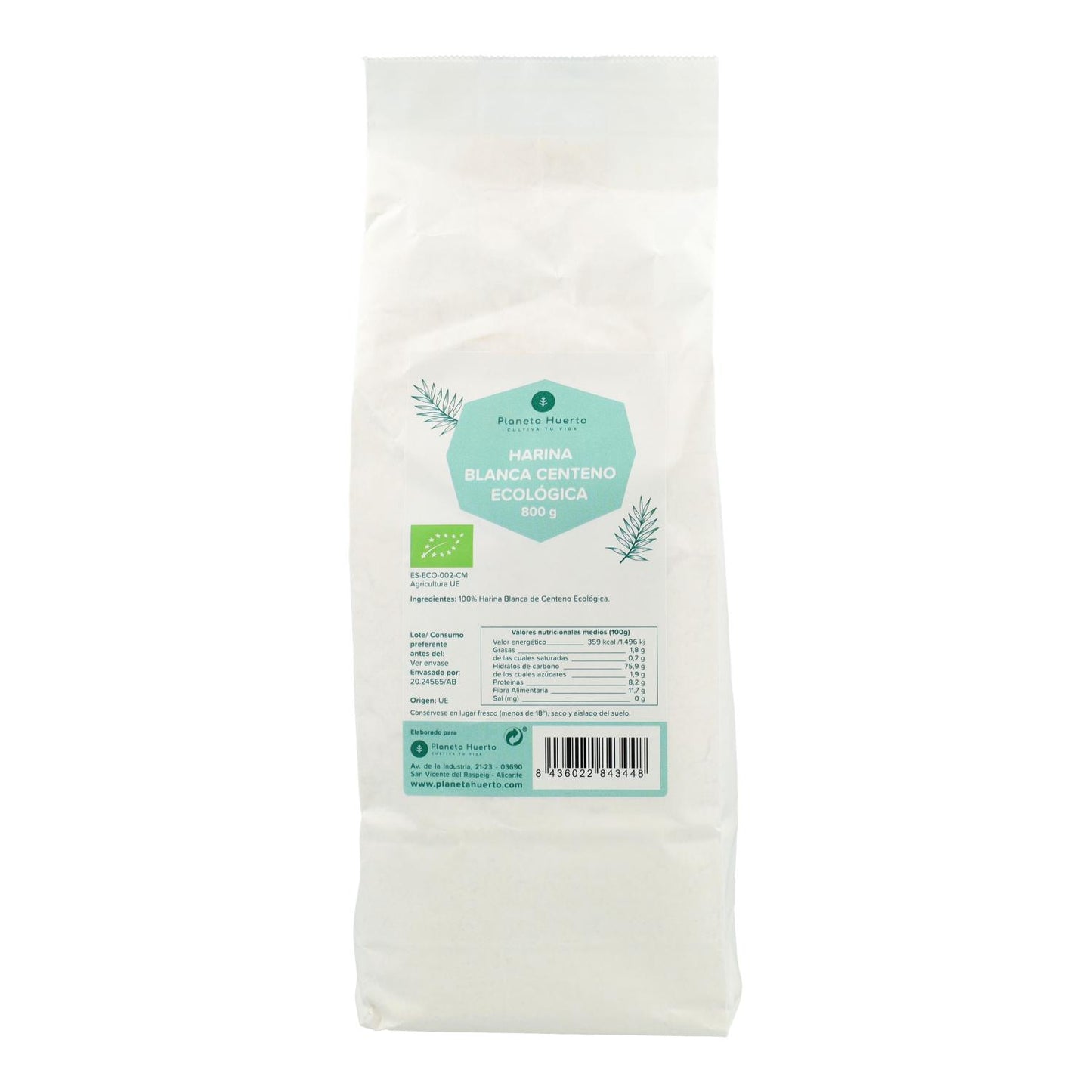 Farine de seigle blanc Eco Planeta Huerto 800 g
