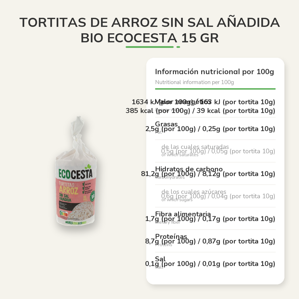 Información nutricional