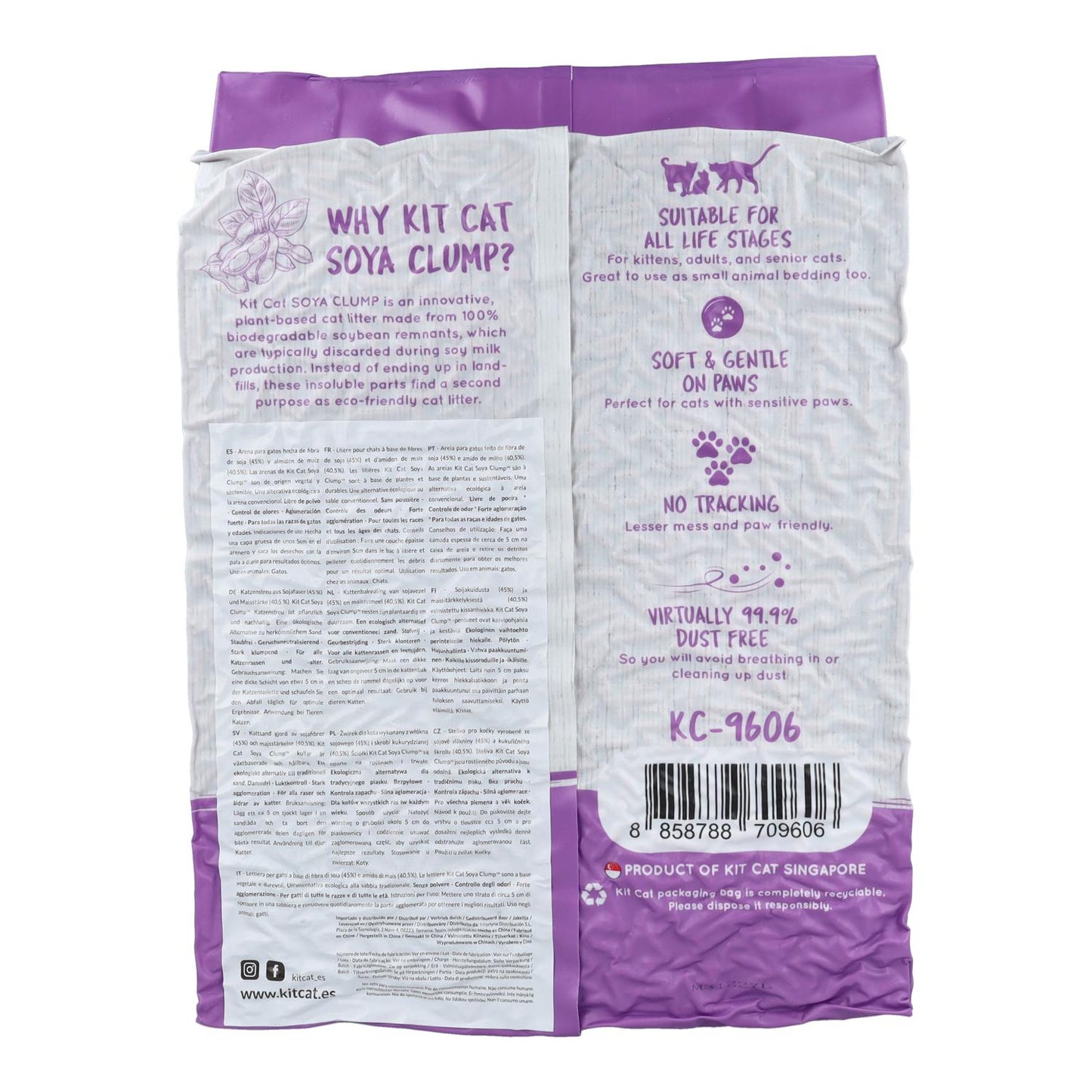 Kit Cat Arena Eco SoyaClump - Lavender 7 L Kattströ