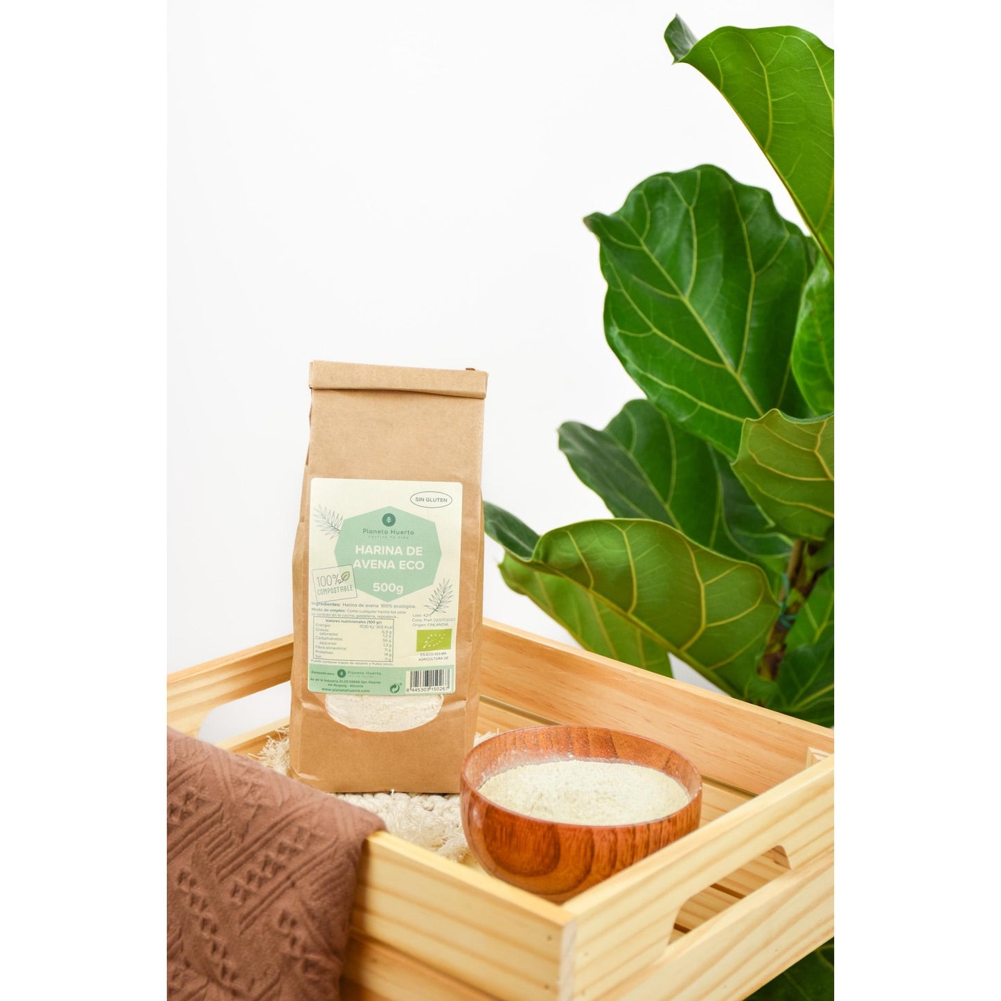 Pack of 2x ECO Gluten-Free Oat Flour Planeta Huerto