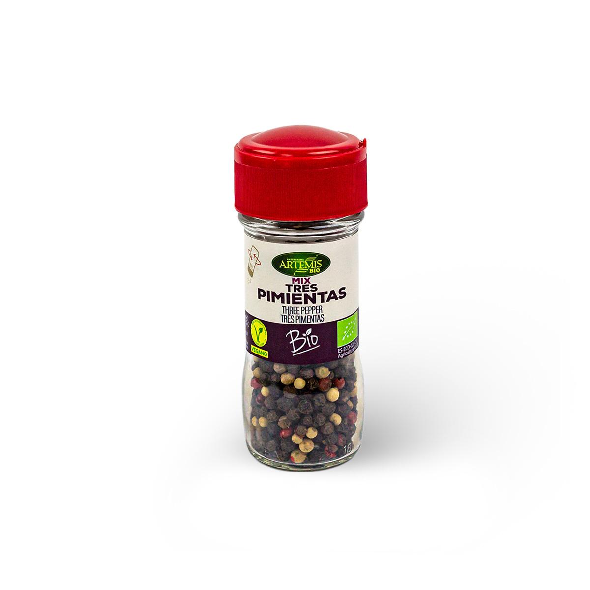 Tre pepparkorn, kvarn Artemis, 35 g