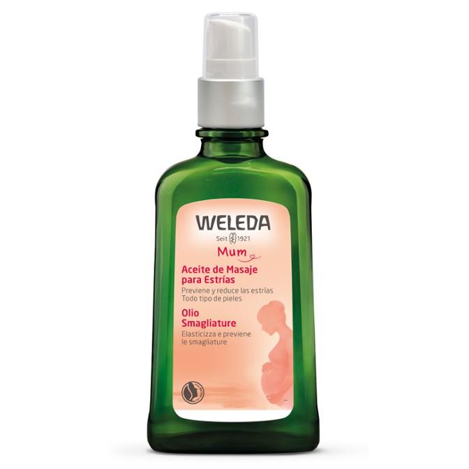 Pack 2 x Huile de massage anti-vergetures, Weleda, 100 ml