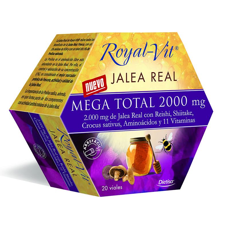 Royal Vit Mega Total Royal Jelly with Reishi and Shiitake, 20 vials