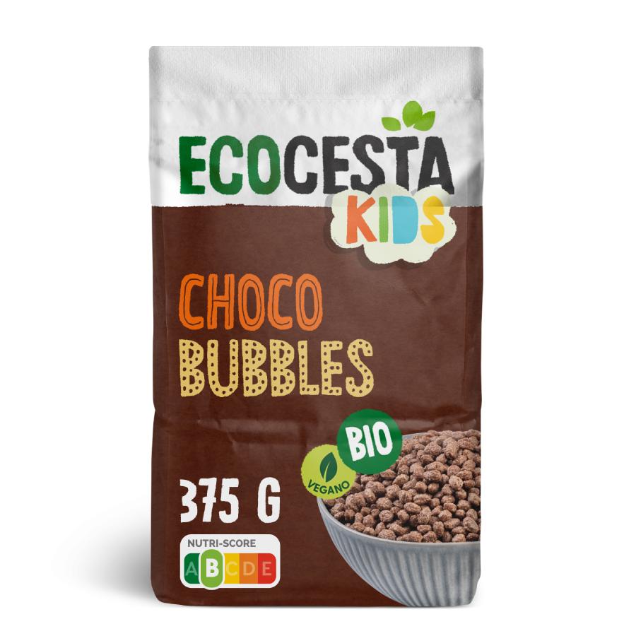 Riso soffiato per la colazione Choco Bubbles Bio Kids Ecocesta 375 g