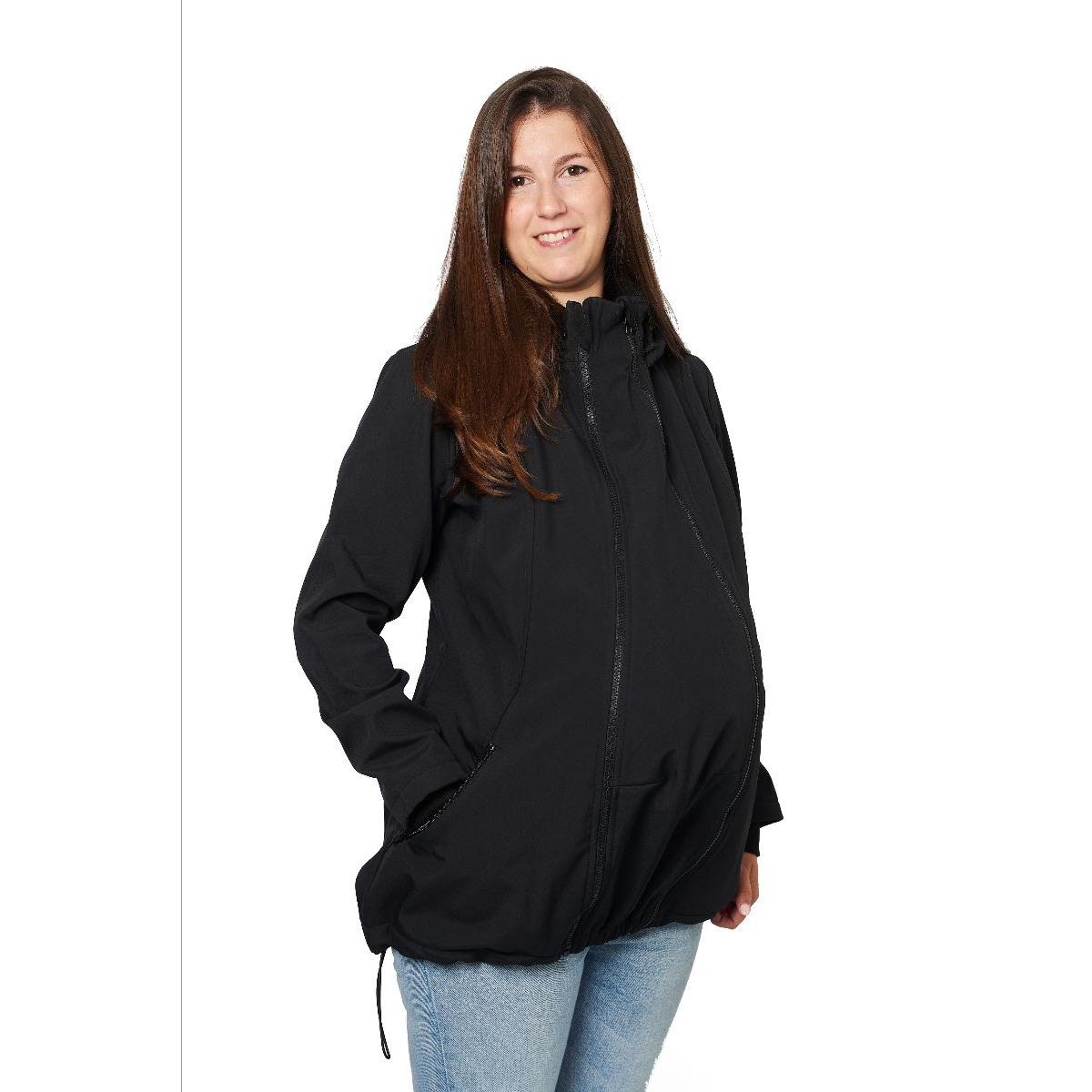 Momawo Black Kangura 4-in-1 Babywearing Coat, size XL