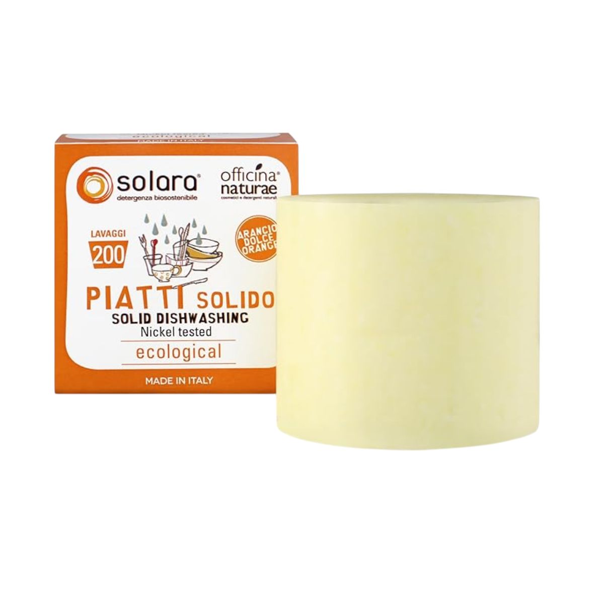 Officina Naturae Détergent Vaisselle Solide Orange 80g