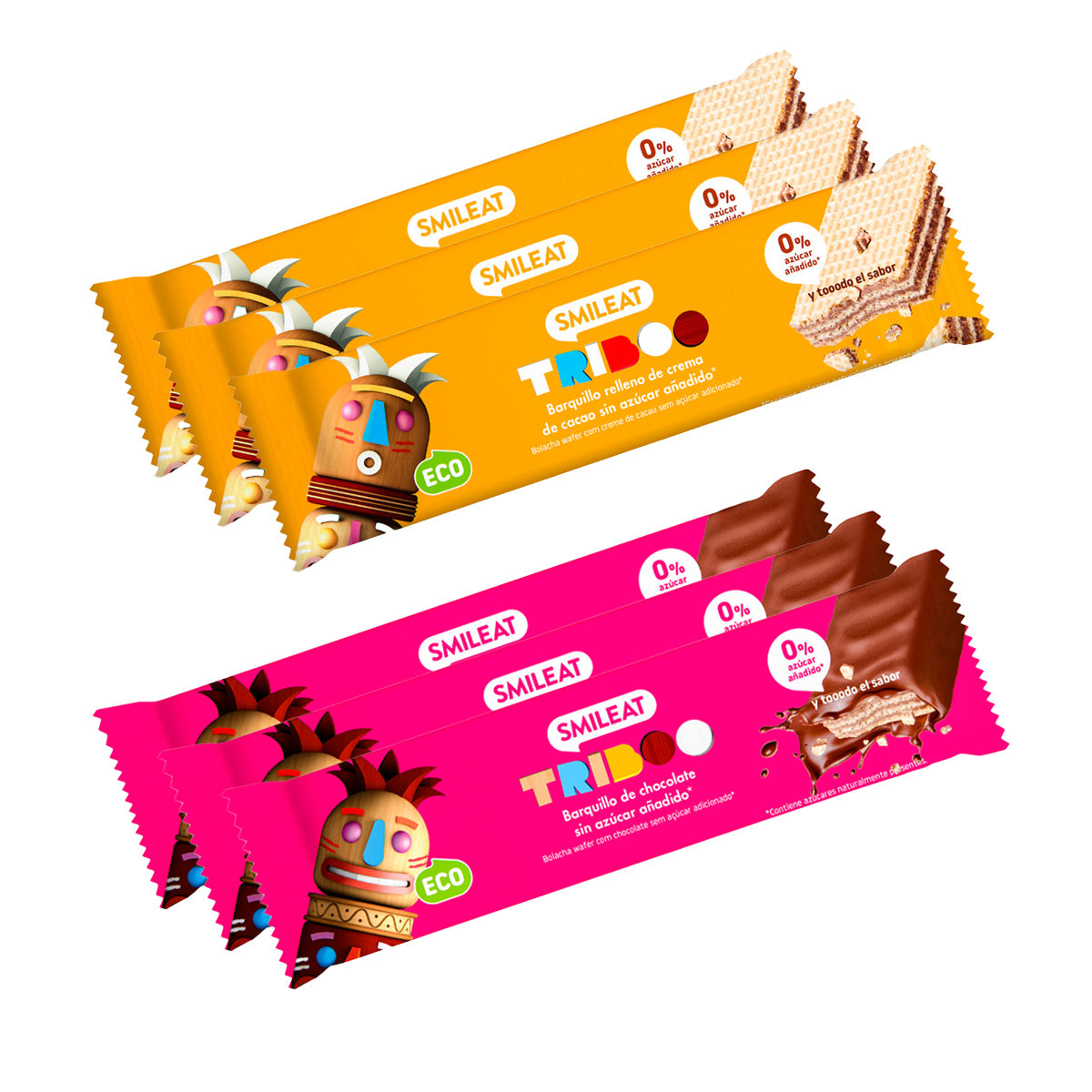 Confezione mista 6x Barrette di cialda 30 g ECO - Smileat