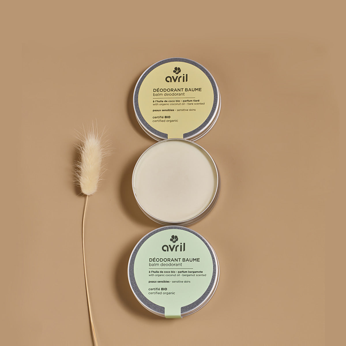 Balsamo deodorante per pelli sensibili al tiarè, Avril, 85 g