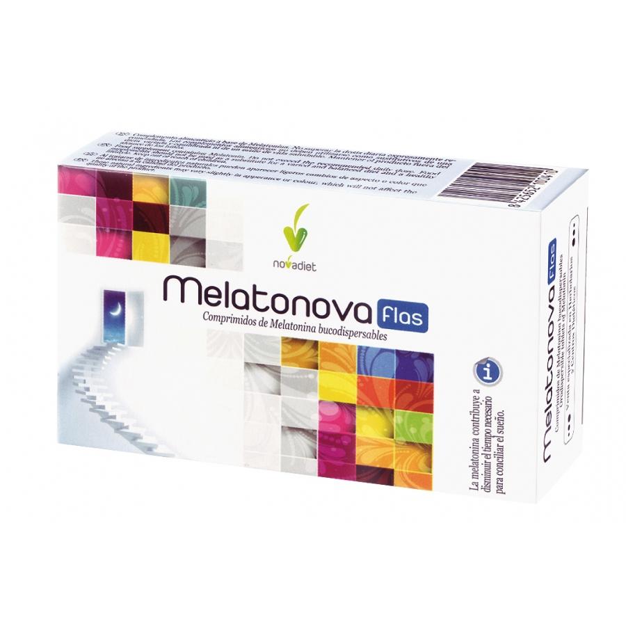 flash Melatonova melatonin 1,9 mg Novadiet, 30 tabletter som smälter i munnen