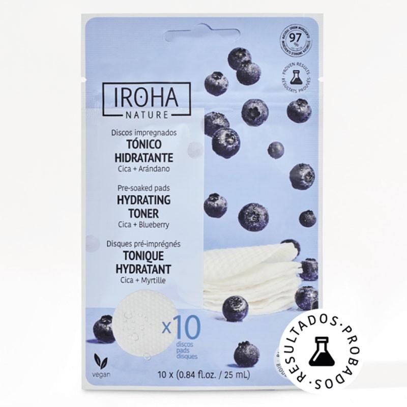 Disques tonifiants hydratants et réconfortants Iroha Nature 10 disques