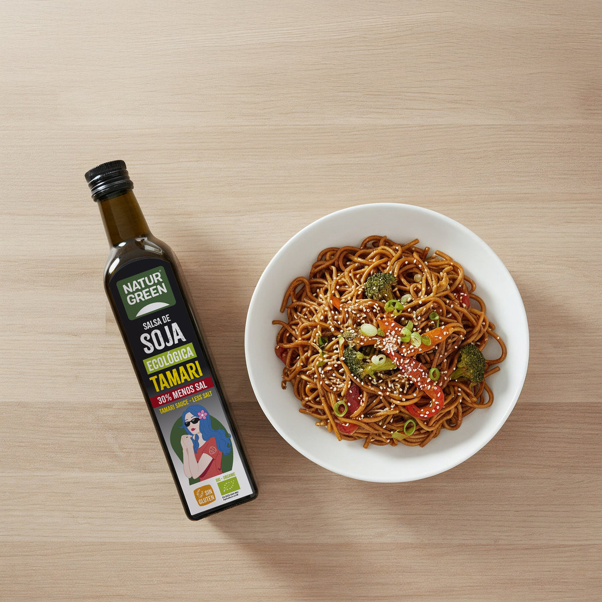 Bio-Tamari mit reduziertem Salzgehalt NaturGreen 500 ml
