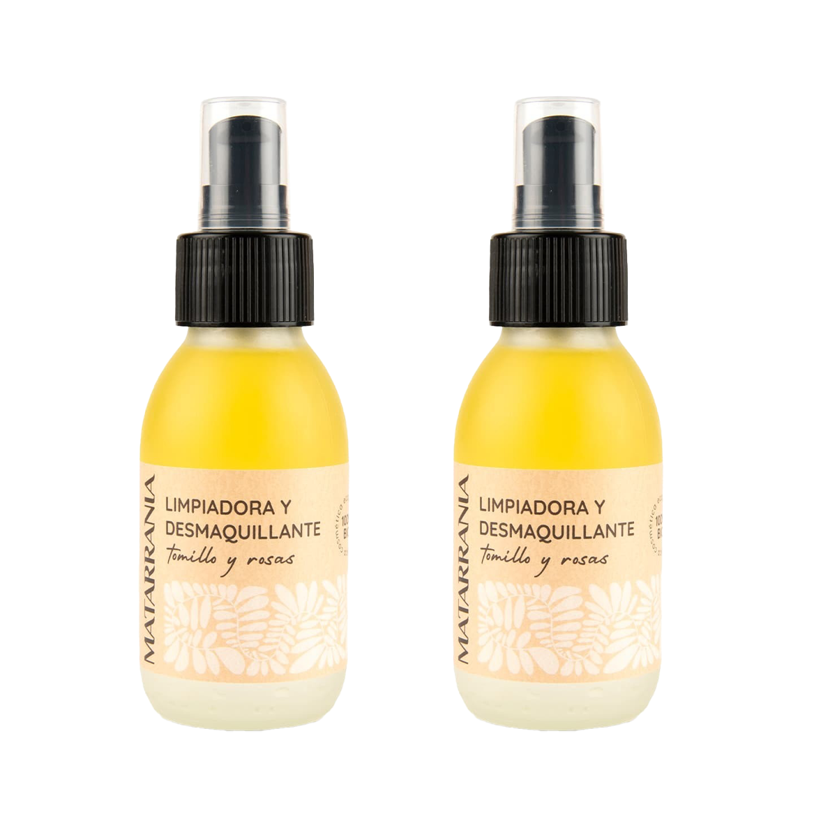 Lot de 2 lotions nettoyantes et démaquillantes bio Matarrania 100 ml