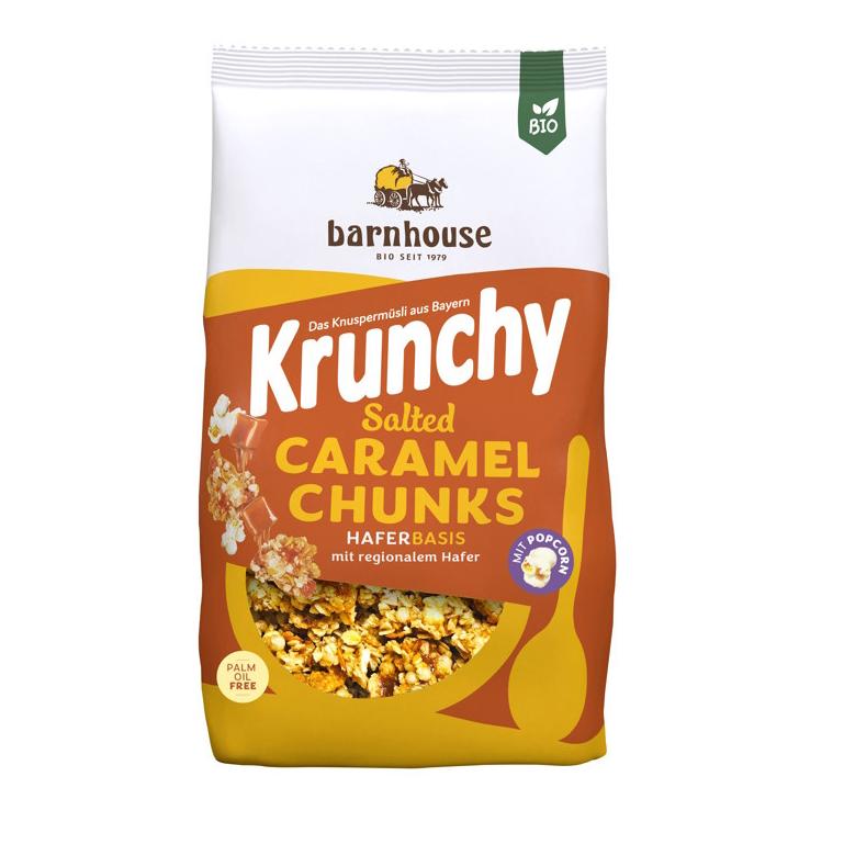 Barnhouse Organic Crunchy Oat Muesli with Salted Caramel Pieces, 500 g