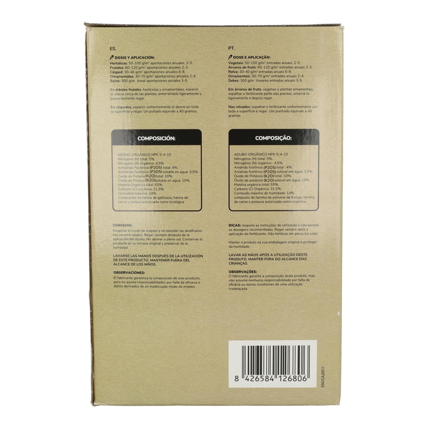 ECO Engrais Universel Planet Garden 2 Kg