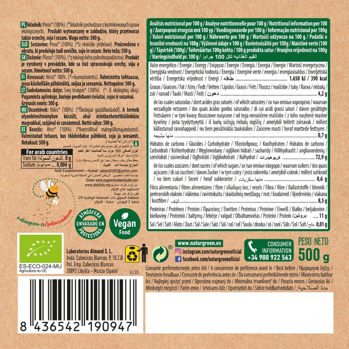 Miglio biologico Naturgreen, 500 g